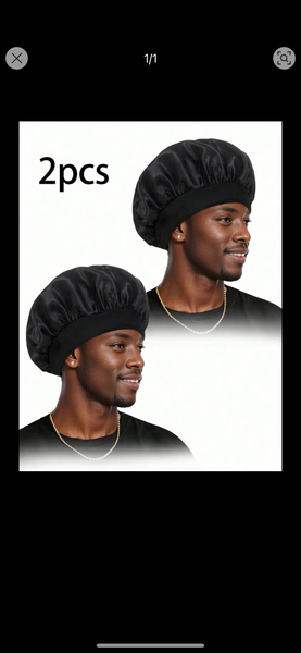 Bonnet en satin noir