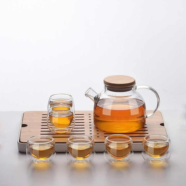 Ensemble théière et verres