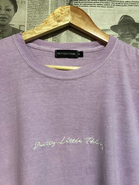 T-shirt lilas unisexe décontracté