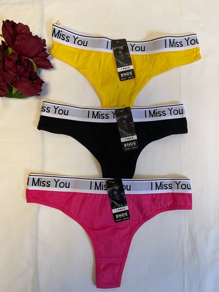 Cotton thongs(I miss you)
