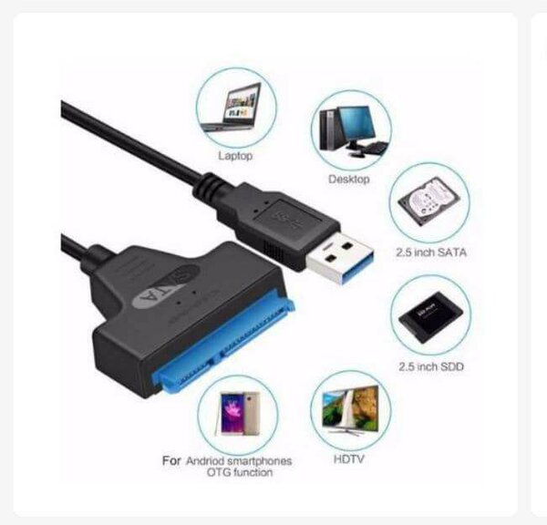 Adaptateur câble Usb 3.0 vers disque dur SSD SATA 2,5"