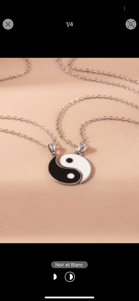 Ensemble chaîne yin&yang