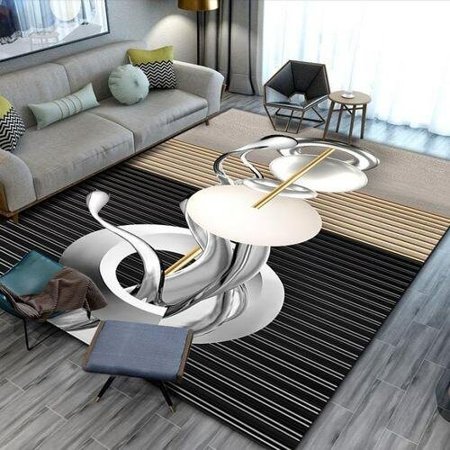 Tapis moderne abstrait unique