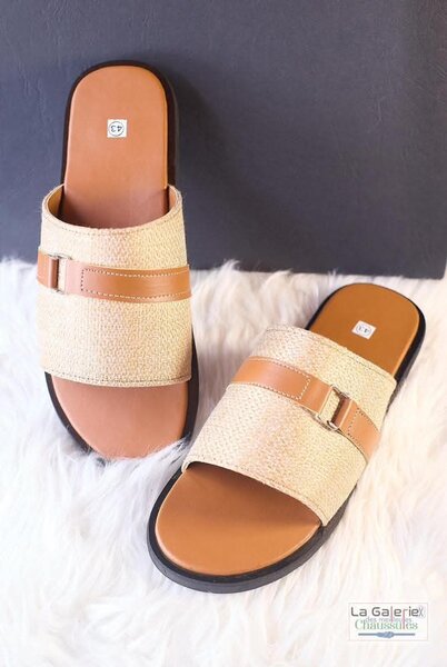 Sandales élégantes en cuir beige