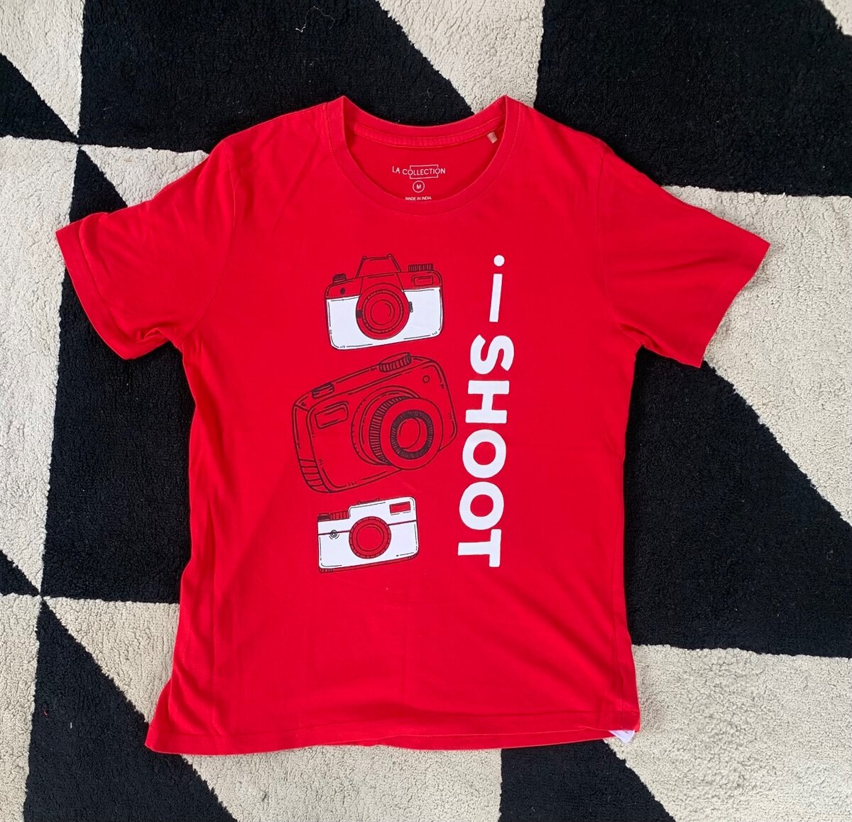 T-shirt rouge "I Shoot"