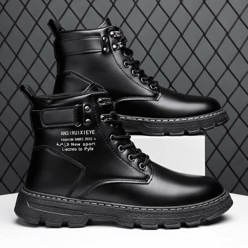 Bottes Montantes - Style Britannique - Noir