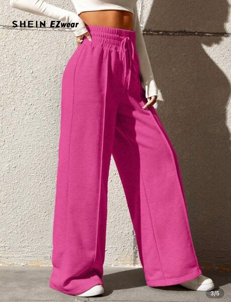 Joggings large rose femme