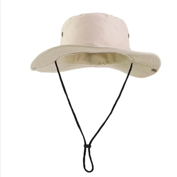 Chapeau pecheur avec ficelle.