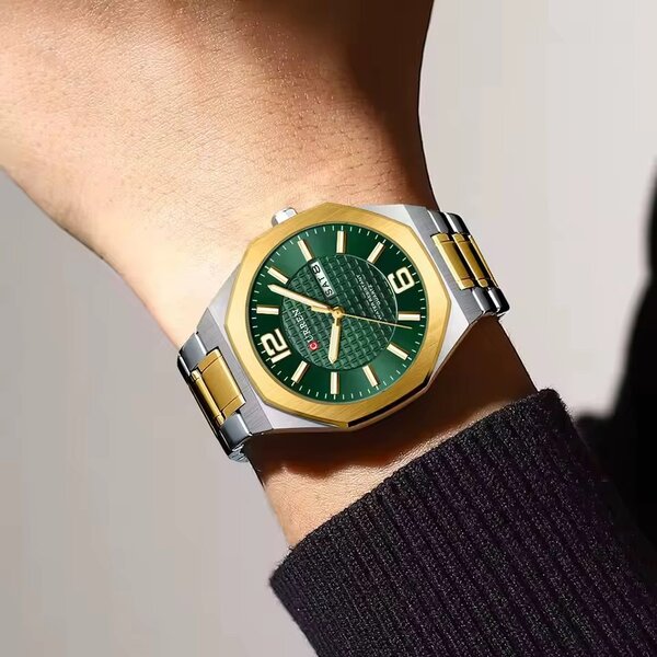 Montre Homme Luxe Bicolore