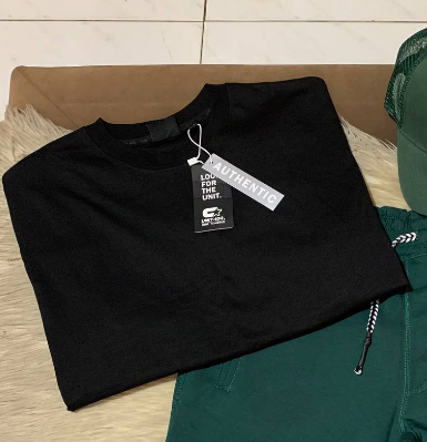 black T-shirt