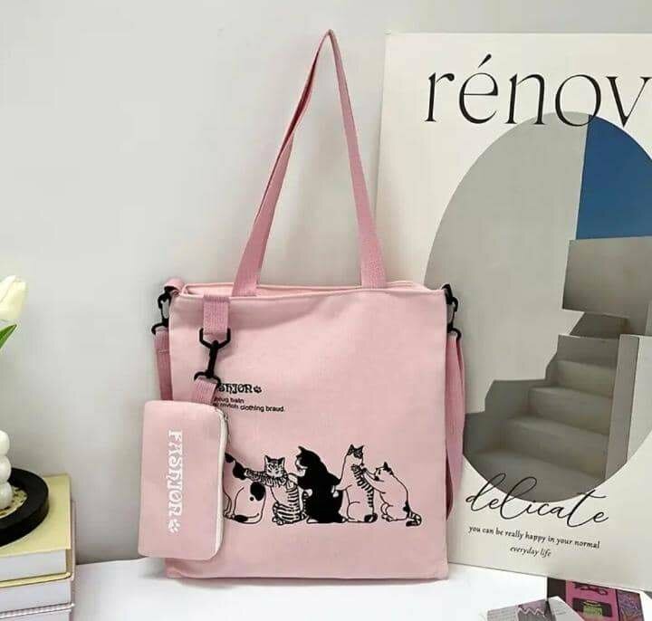 Sac Tendance Chat en Toile
