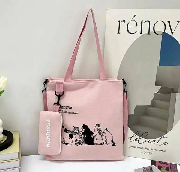 Sac Tendance Chat en Toile