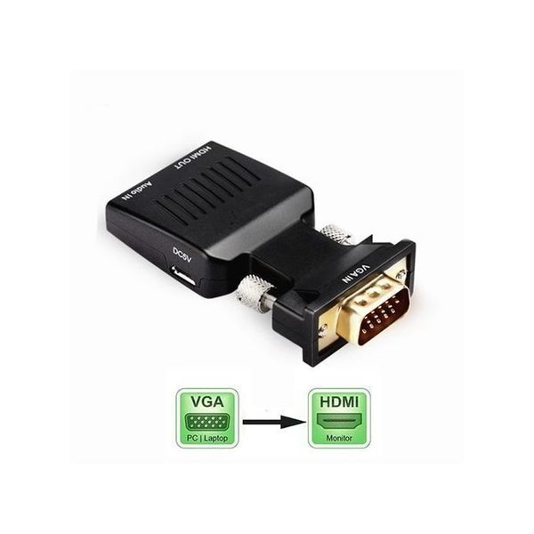 Adaptateur - VGA HDMI - 1080P HDTV AV - VGA Vers HDMI - Noir