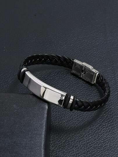 Bracelet en cuir élégant homme