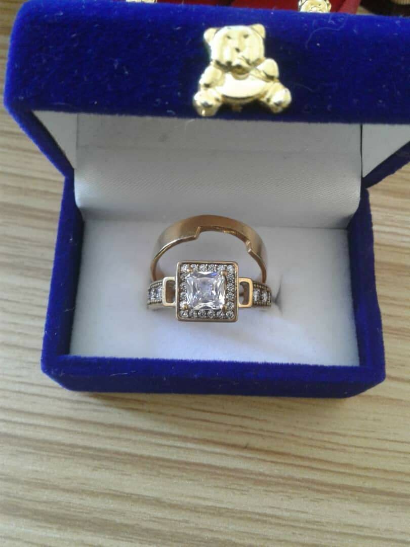 Gold dust ring.