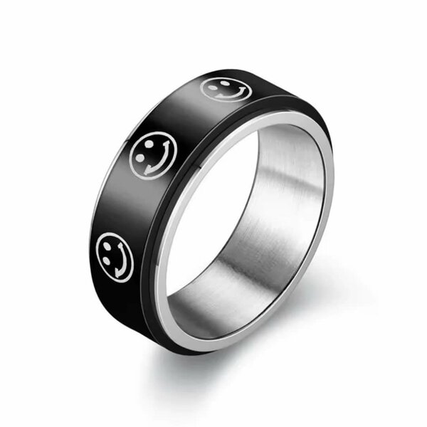 Bague Sourire Acier Inoxydable