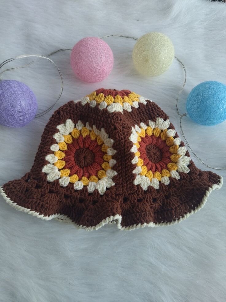 Granny square hat