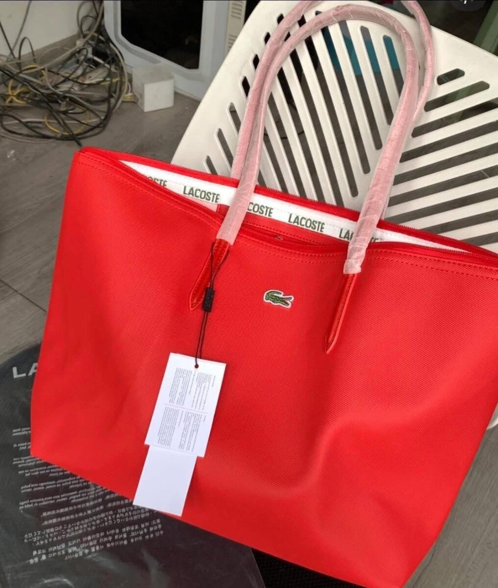 Sac fourre-tout rouge Lacoste