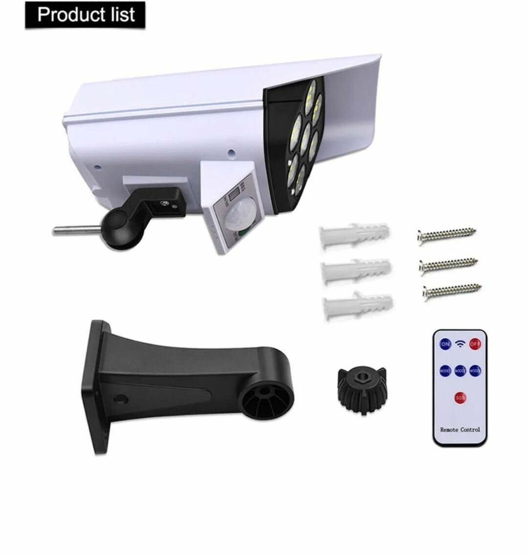 LIGHT MOTION SENSOR SECURITY CAMERA WALL GARDEN NIGHT LIGHT