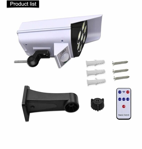LIGHT MOTION SENSOR SECURITY CAMERA WALL GARDEN NIGHT LIGHT