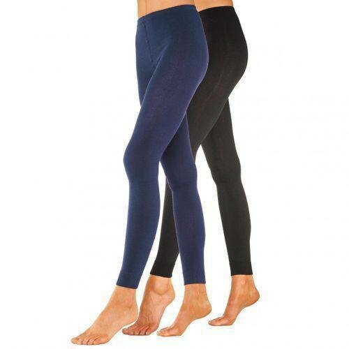 2 Collant % Coton Bleu & Vert