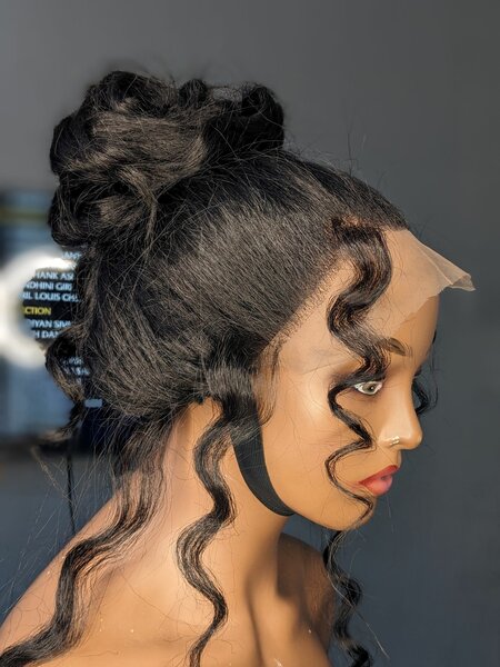 Human hair kinky