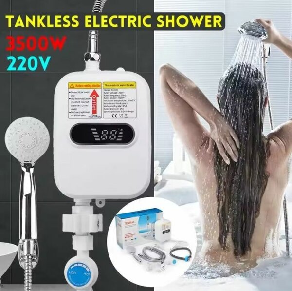 Chauffe-eau électrique instantané 3500W, chauffage rapide