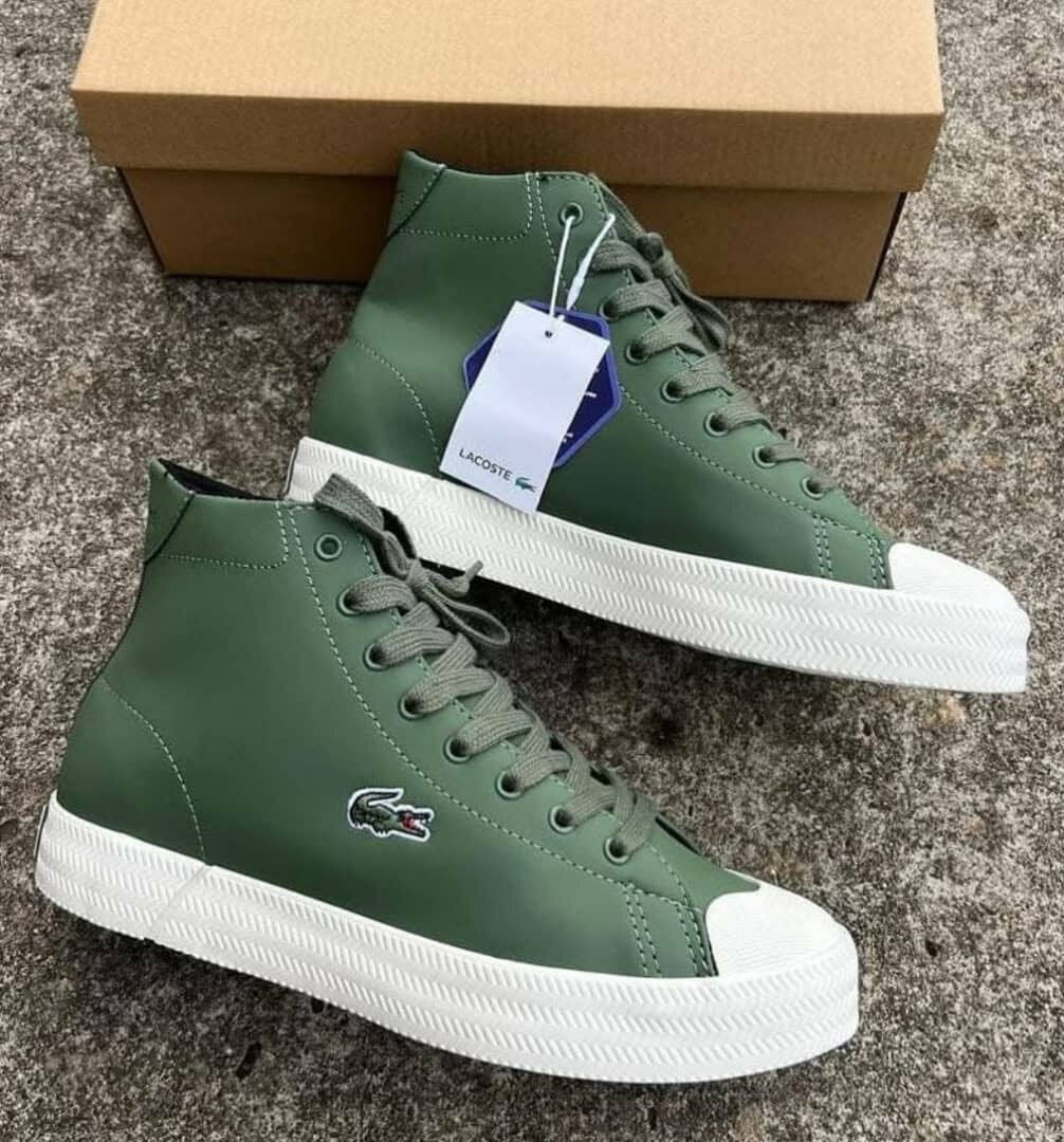 Baskets montantes vertes homme