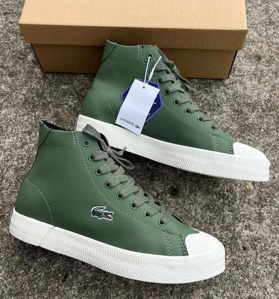 Baskets montantes vertes homme