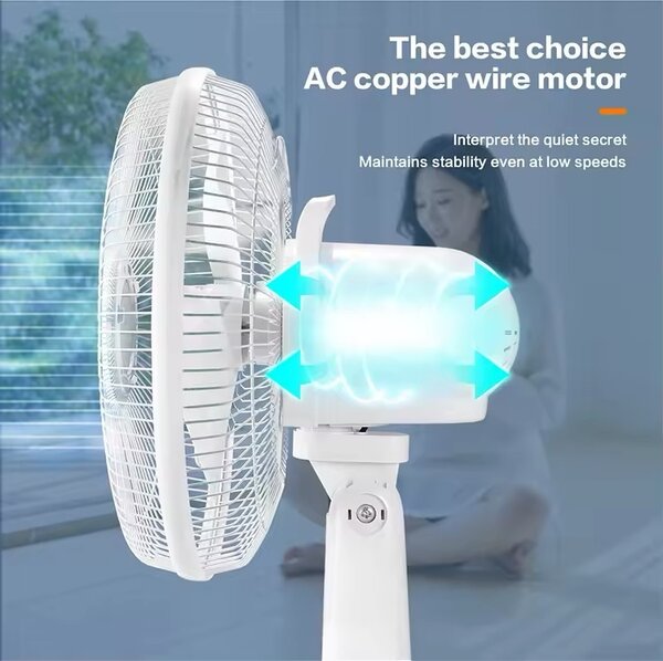 Solar Rechargeable Fan with LED lights