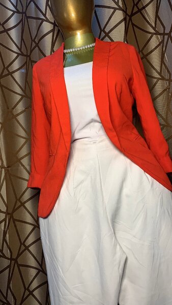 Blazer orange  élégant femme