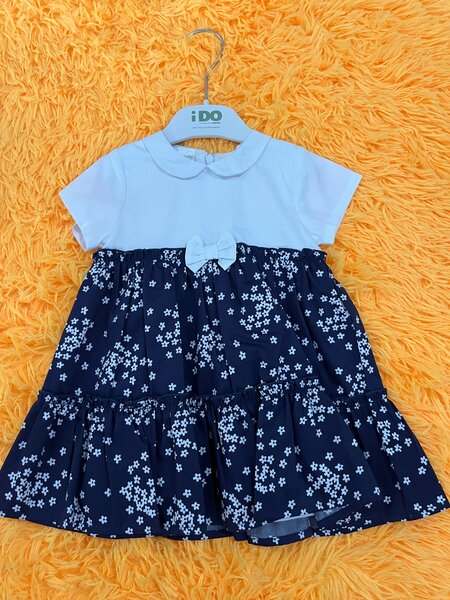 Robe Bébé Fleurs Bleues