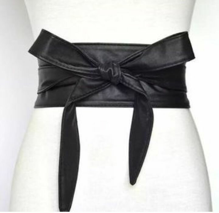 Women's Faux Leather Obi Belt