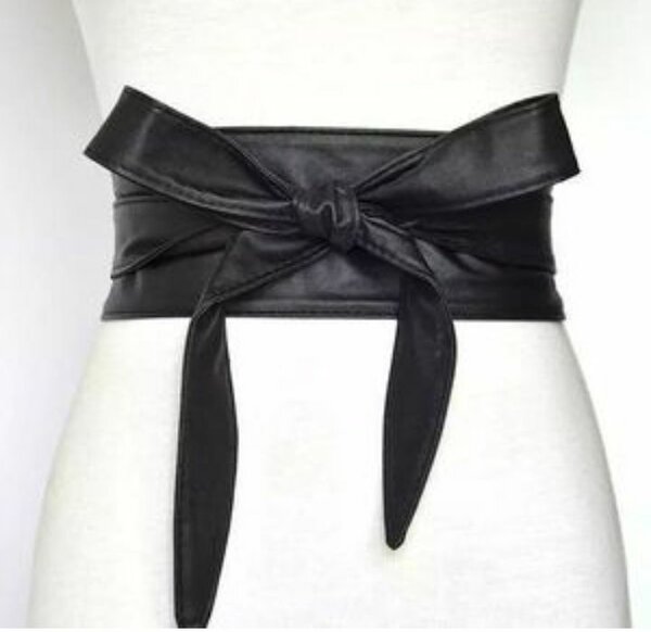 Women's Faux Leather Obi Belt