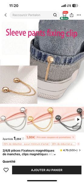 Clips magnétiques vêtements