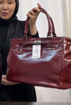 Сумка большая STRADIVARIUS бордовая