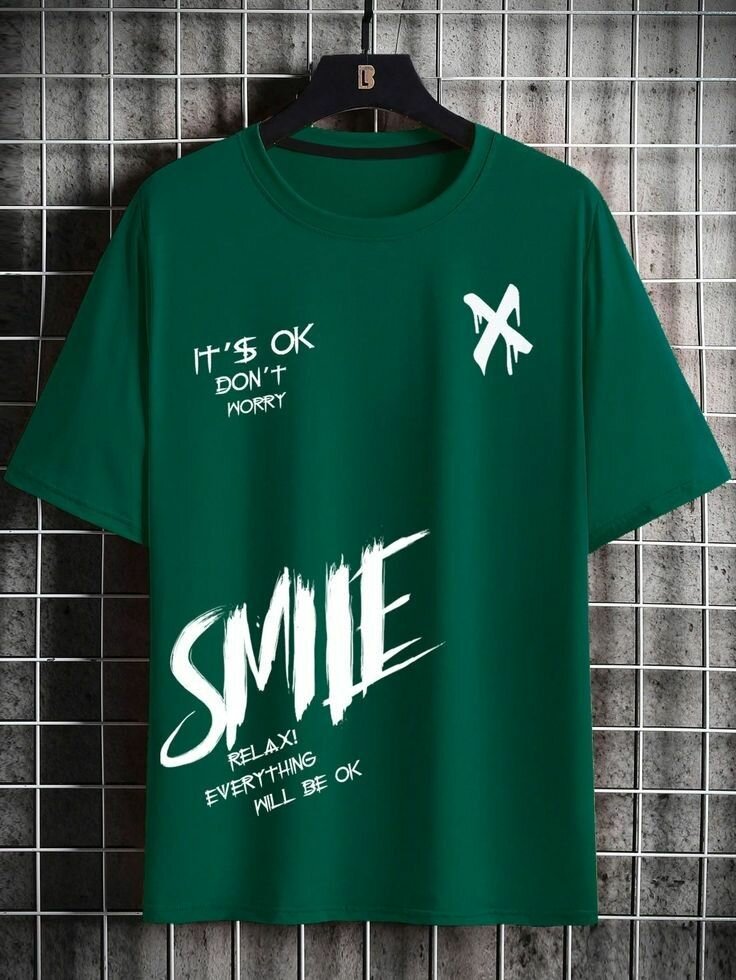 Men Slogan T-shirt