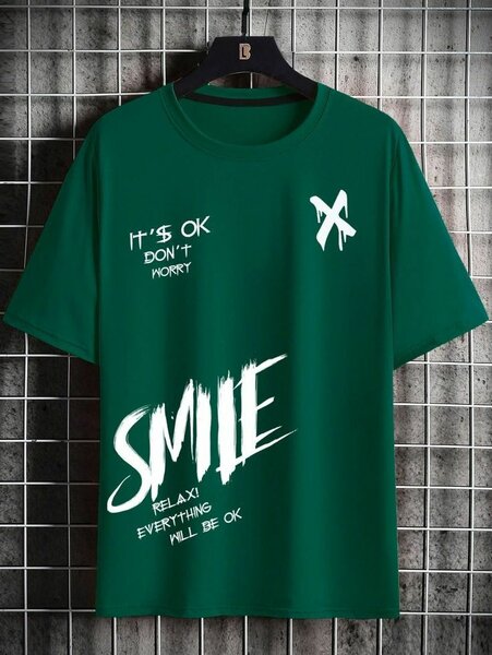 Men Slogan T-shirt