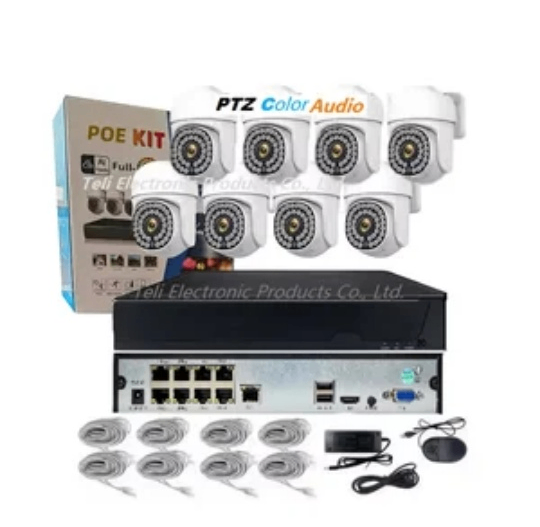 Camera poe ip ptz camera full coloured with audio