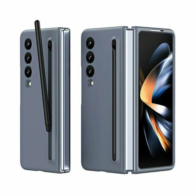 Samsung Z Fold4 Coque Samsung Compatible Slim S Pen Case For Z Fold 4 Dark Gray + Antichoc