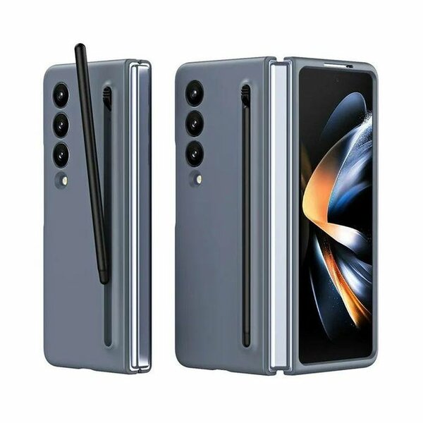 Samsung Z Fold4 Coque Samsung Compatible Slim S Pen Case For Z Fold 4 Dark Gray + Antichoc