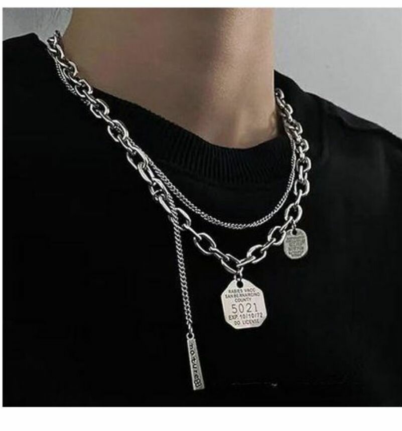 Collier Chaîne en Acier Inoxydable