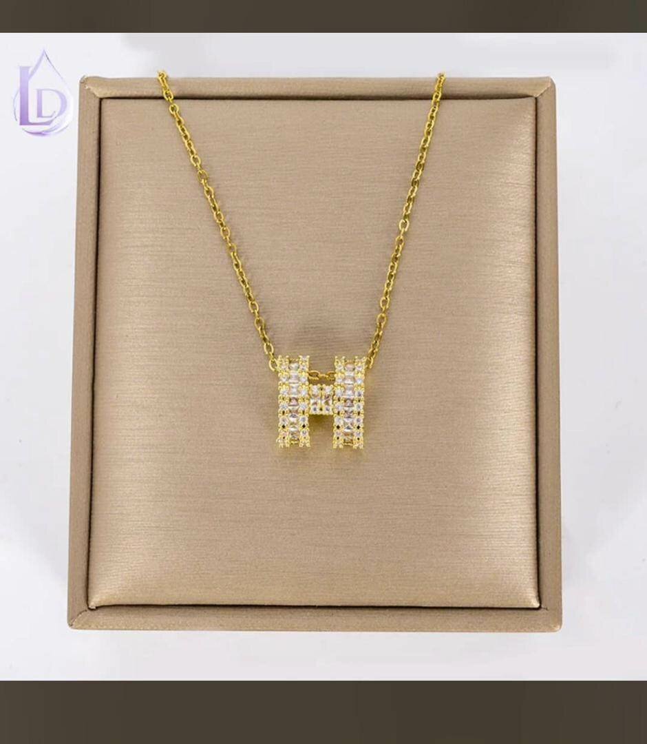 Gold Initial 'H' Necklace