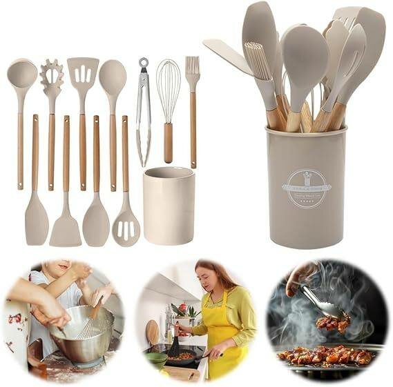 12 Pcs Kitchen Utensil Set, Silicone Cooking Utensils Set.