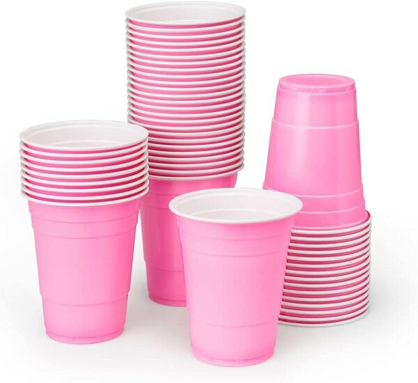 Lot de 50 gobelet jetable rose