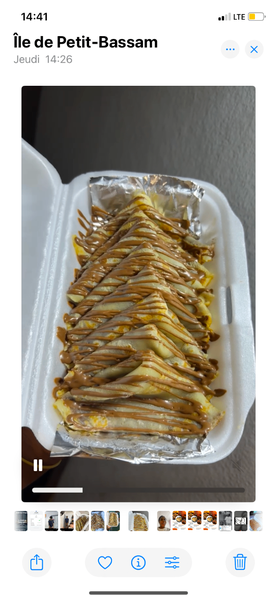 Crêpes avec chocolat Nutella