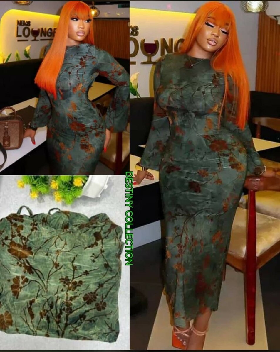 Robe élégante fleurie verte