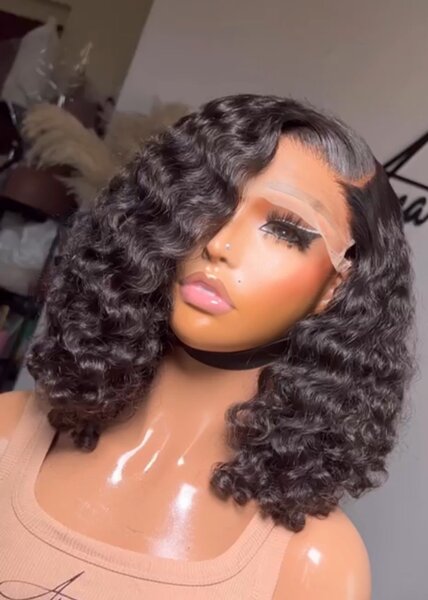 Natural human hair wigs