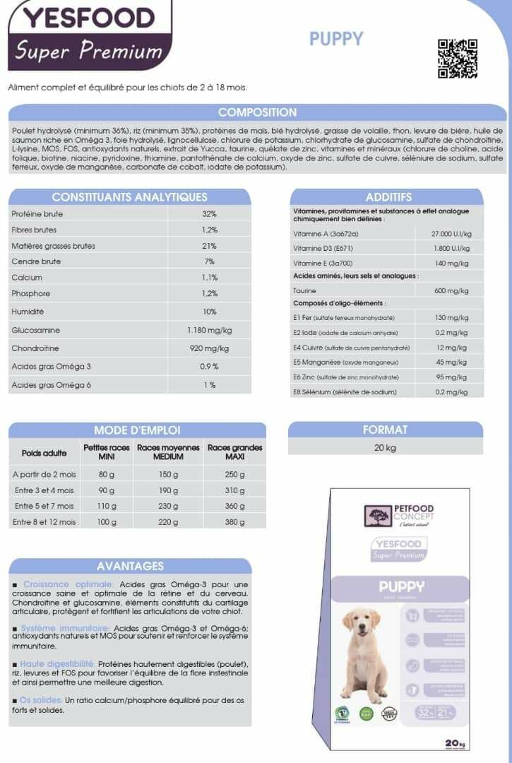 Yesfood Junior 20kg