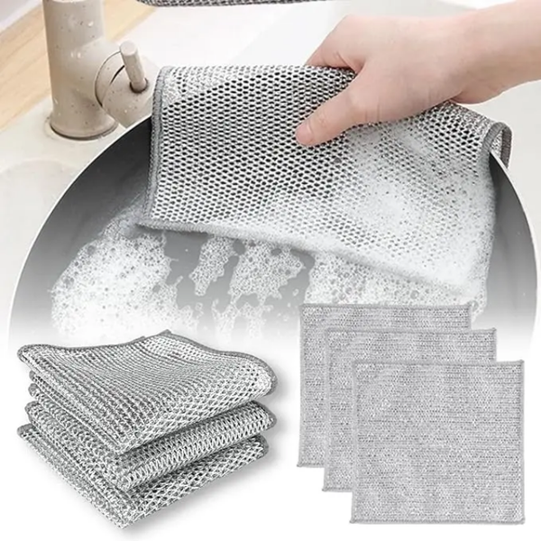 Chiffons à récurer en acier inoxydable